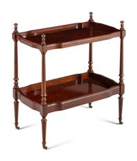 A George III Style Mahogany Two-Tiered Side Table