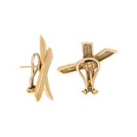 TIFFANY & CO., PALOMA PICASSO, YELLOW GOLD 'GRAFFITI X' EARRINGS