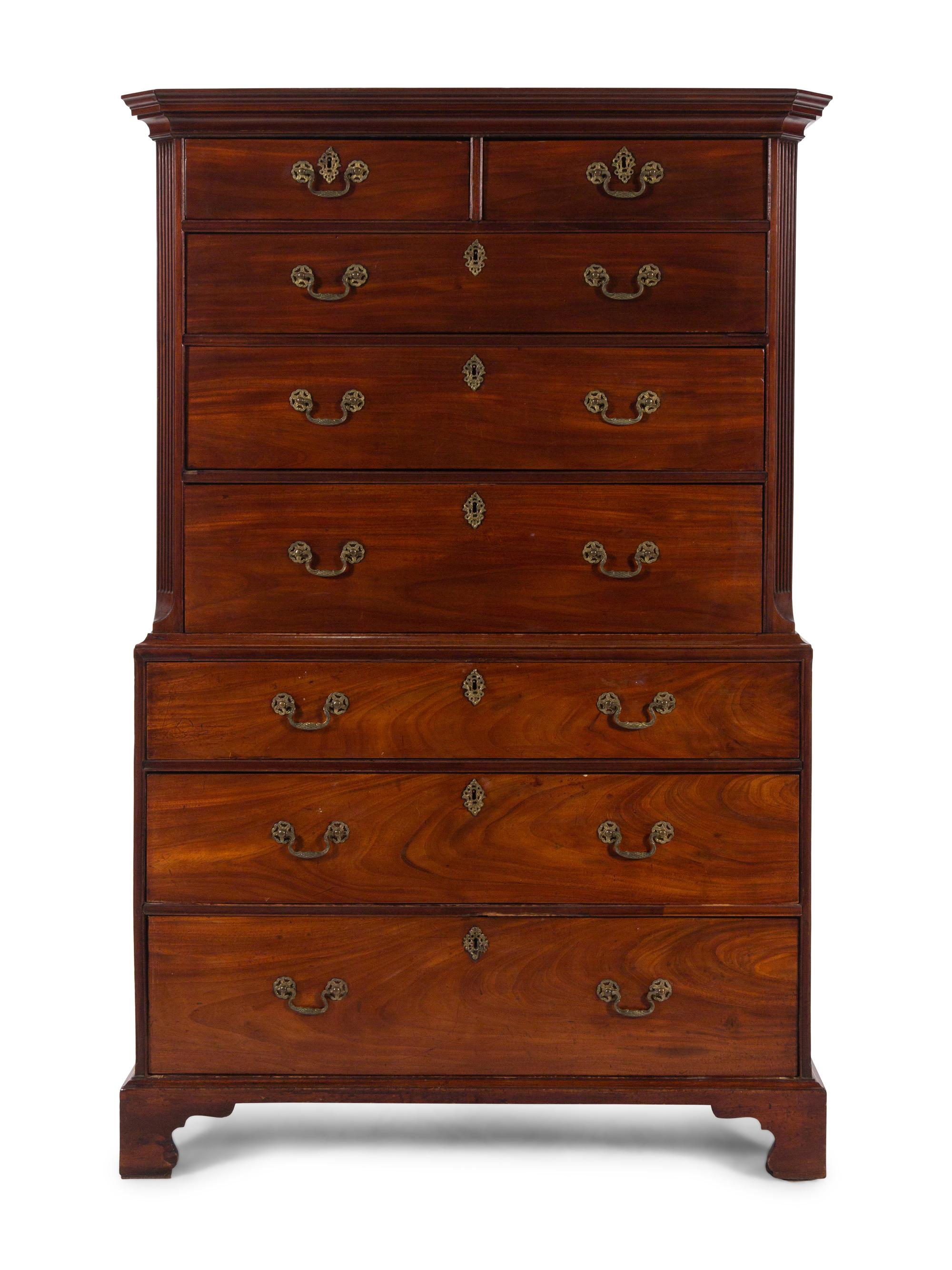 A George III Mahogany Chest-on-Chest