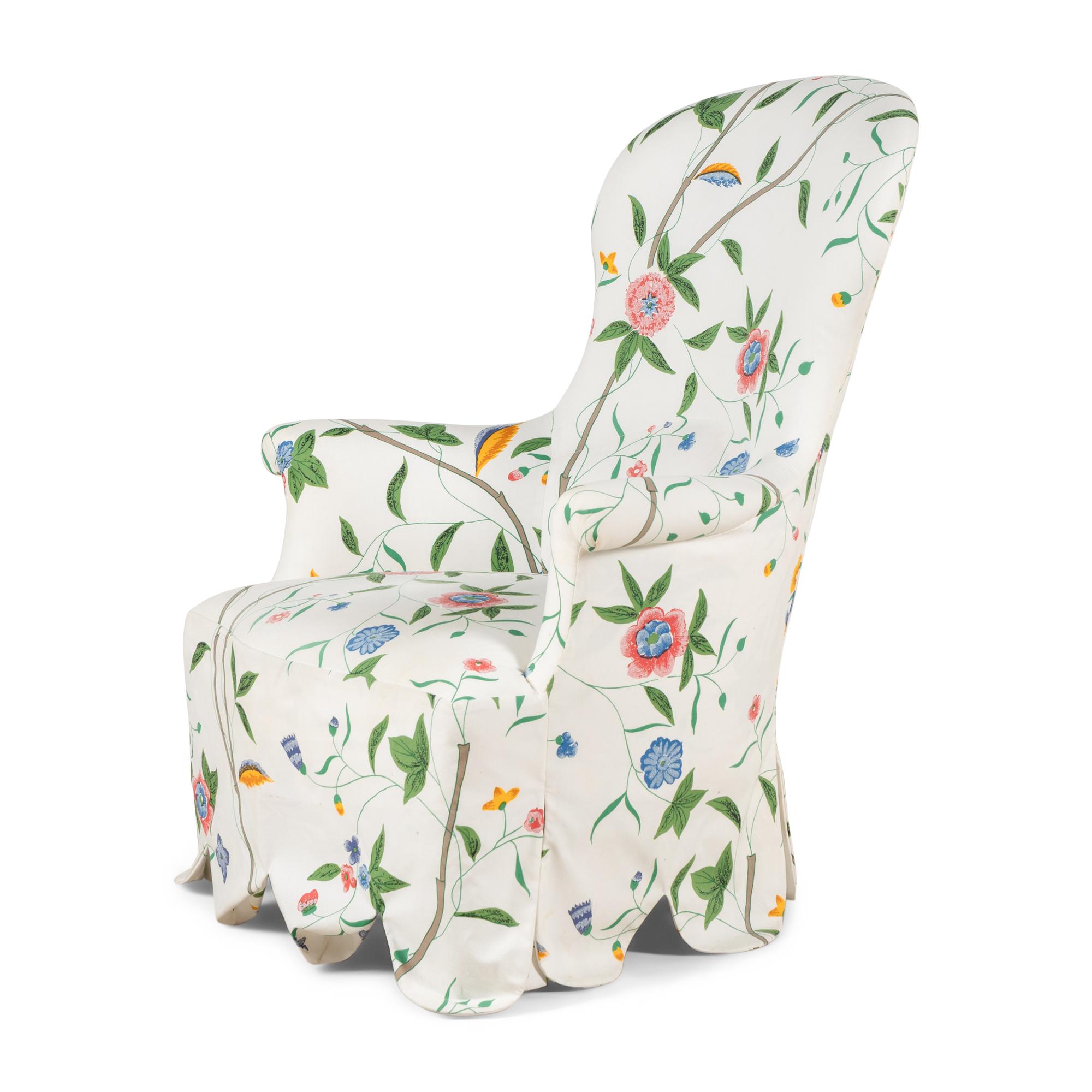 An Upholstered Slipper Chair