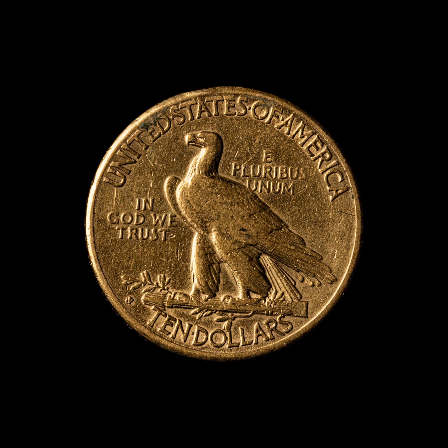 A 1910-S Indian Head $10 Gold Coin