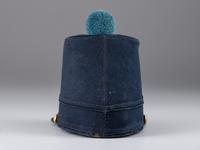 [MILITIA]. 1851 pattern New York State infantry shako. Manufactured by John A. Baker, New York.
