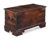 A Continental Iron Mounted Walnut Chest