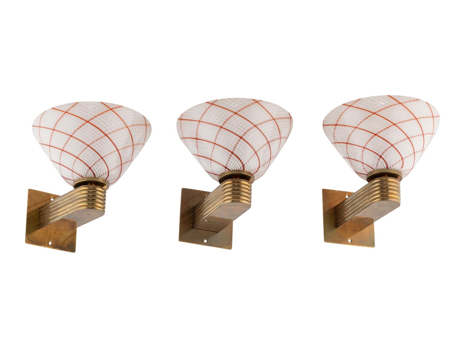 Set of Three Wall Sconces