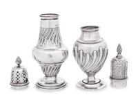 Two Victorian Silver Muffineers