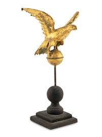 A Molded and Parcel Gilt Eagle Weathervane