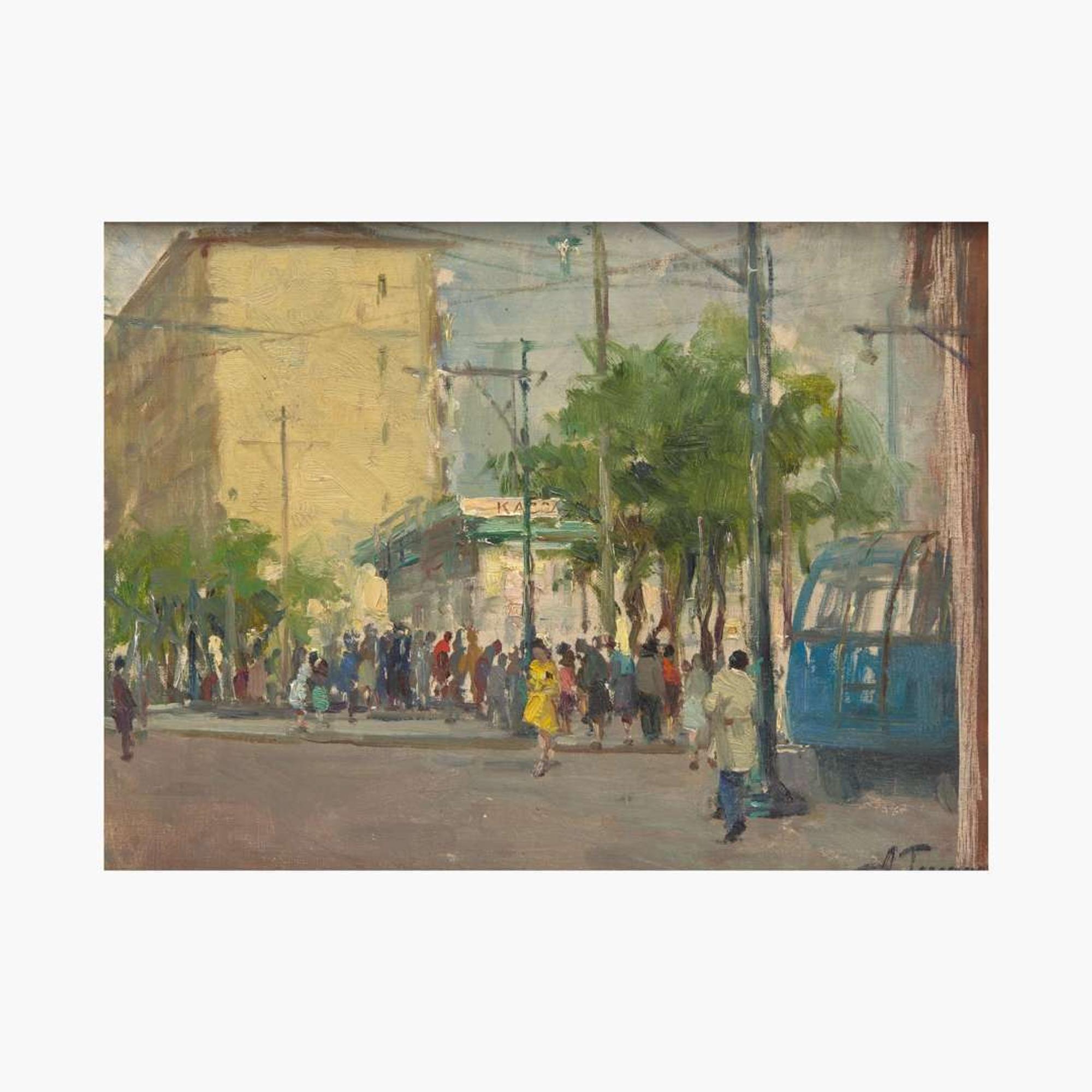 Aleksandr Mikhailovich Gerasimov (Russian, 1881–1963) Moscow Street Scene