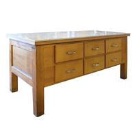 A Kitchen Island with Marble Top 79.5" W x 36.25" D x 35" H — Italiy, 20th Century