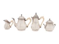 A French Silver Four-Piece Tea Service Retailed by Tiffany and Co.