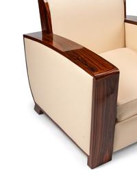 A Pair of Art Deco Style Rosewood Lounge Chairs