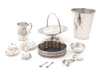 A Group of Silver-Plate Articles Height of first 9 1/2 inches.