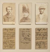 [CRIME & PUNISHMENT]. A group of 3 CDV "mug shots" of identified criminals. Ca 1880s.