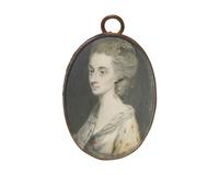 Richard Crosse (English, 1742-1810), A Portrait Miniature Of A Lady In White Dress