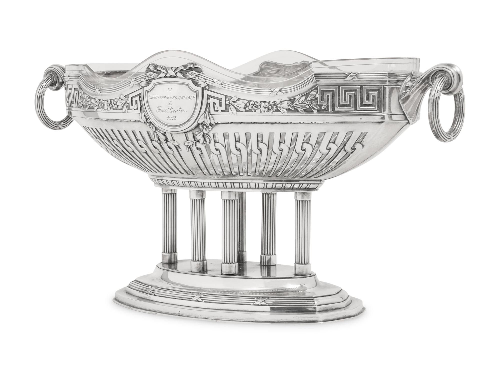 A German Silver Pedestal Center Bowl