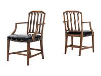 A Pair of George III Style Mahogany Armchairs