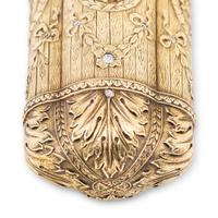 A Gold and Diamond and Jewel-Mounted Cigarette Case