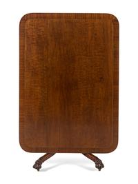 A Regency Part Ebonized Mahogany Brass-Inlaid Breakfast Table
