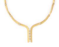 YELLOW GOLD AND DIAMOND COLLAR NECKLACE