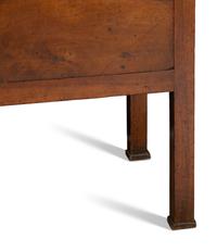 A Continental Walnut Two-Drawer Commode