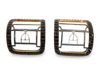 A Pair of Georgian Black Jet Stone Inlaid Shoe Buckles