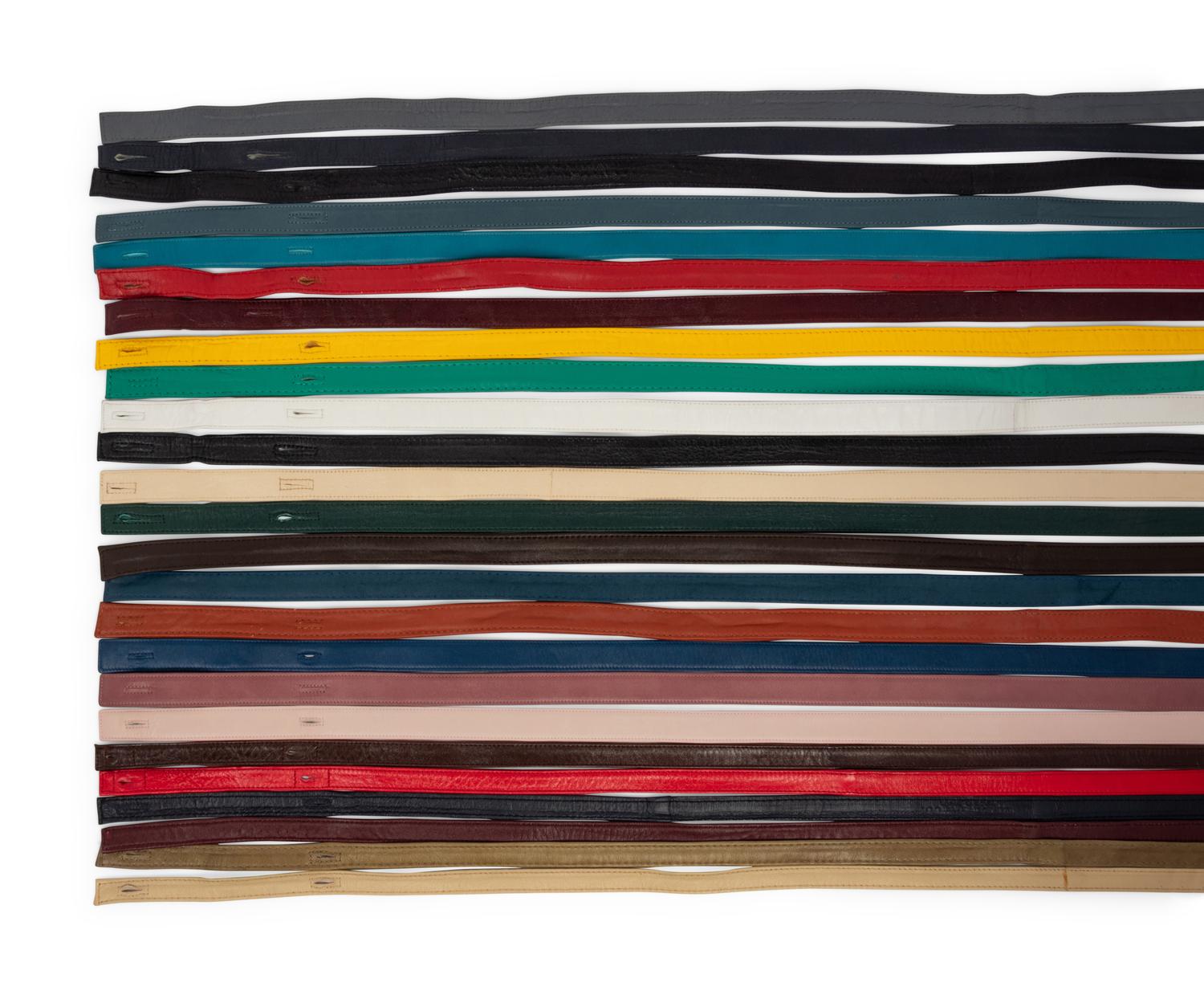 Elsa Peretti: Four Belt Buckles, One 18k Gold Stud, 25 Leather Belts