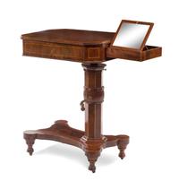 An Italian Mahogany Bedside Dressing Table Height 35 x width 28 3/4 x depth 19 inches. — 19TH CENTURY
