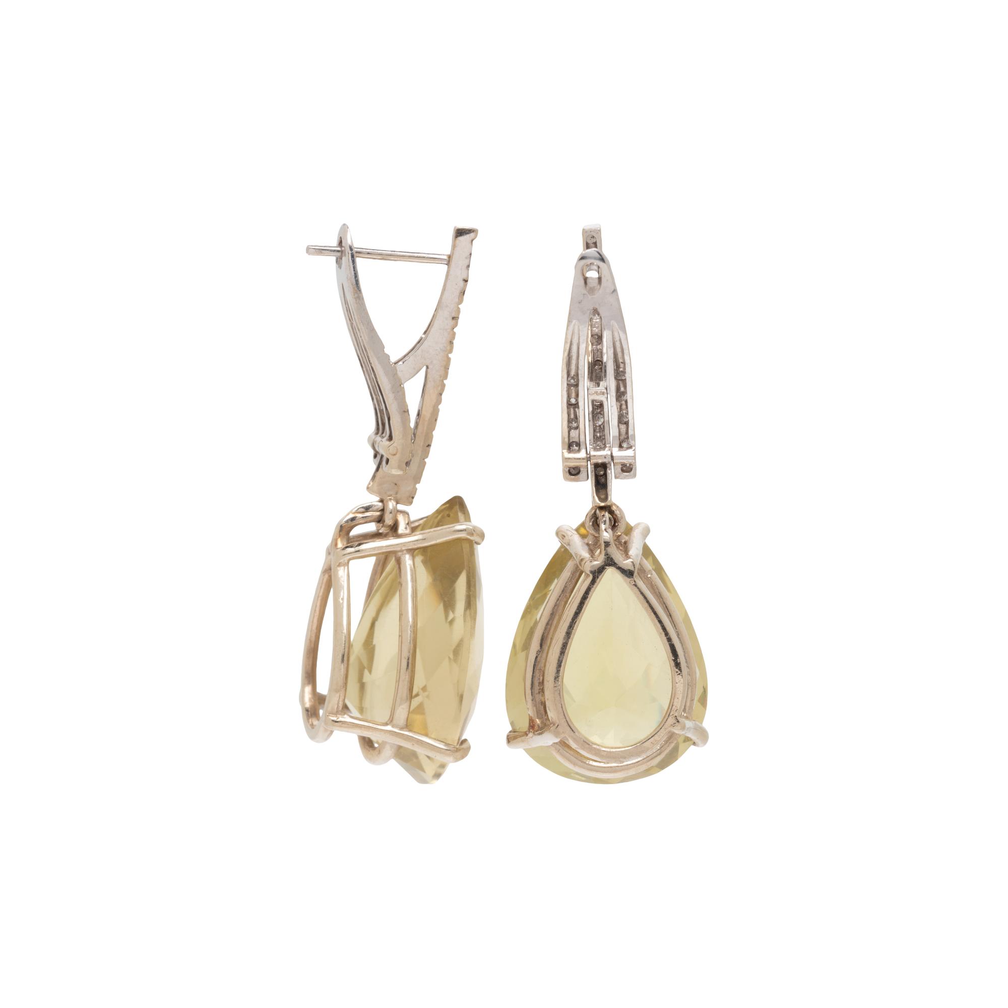 HELIODOR AND DIAMOND EARRINGS