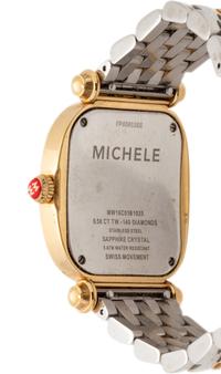 MICHELE, STAINLESS STEEL, GOLD-PLATED AND DIAMOND 'CABER 'ISLE' WRISTWATCH