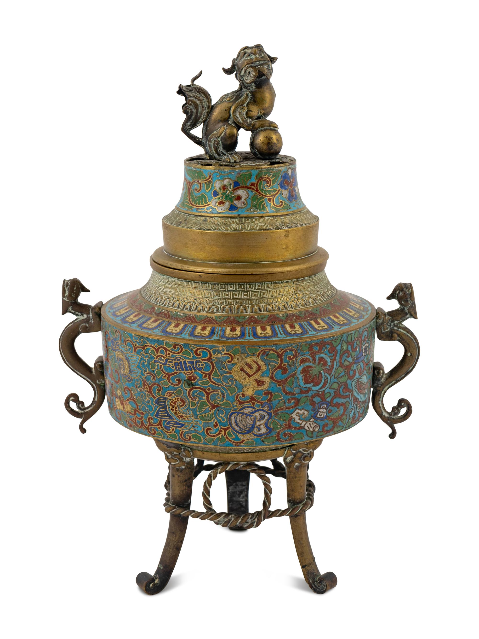 A Japanese Cloisonné Censer