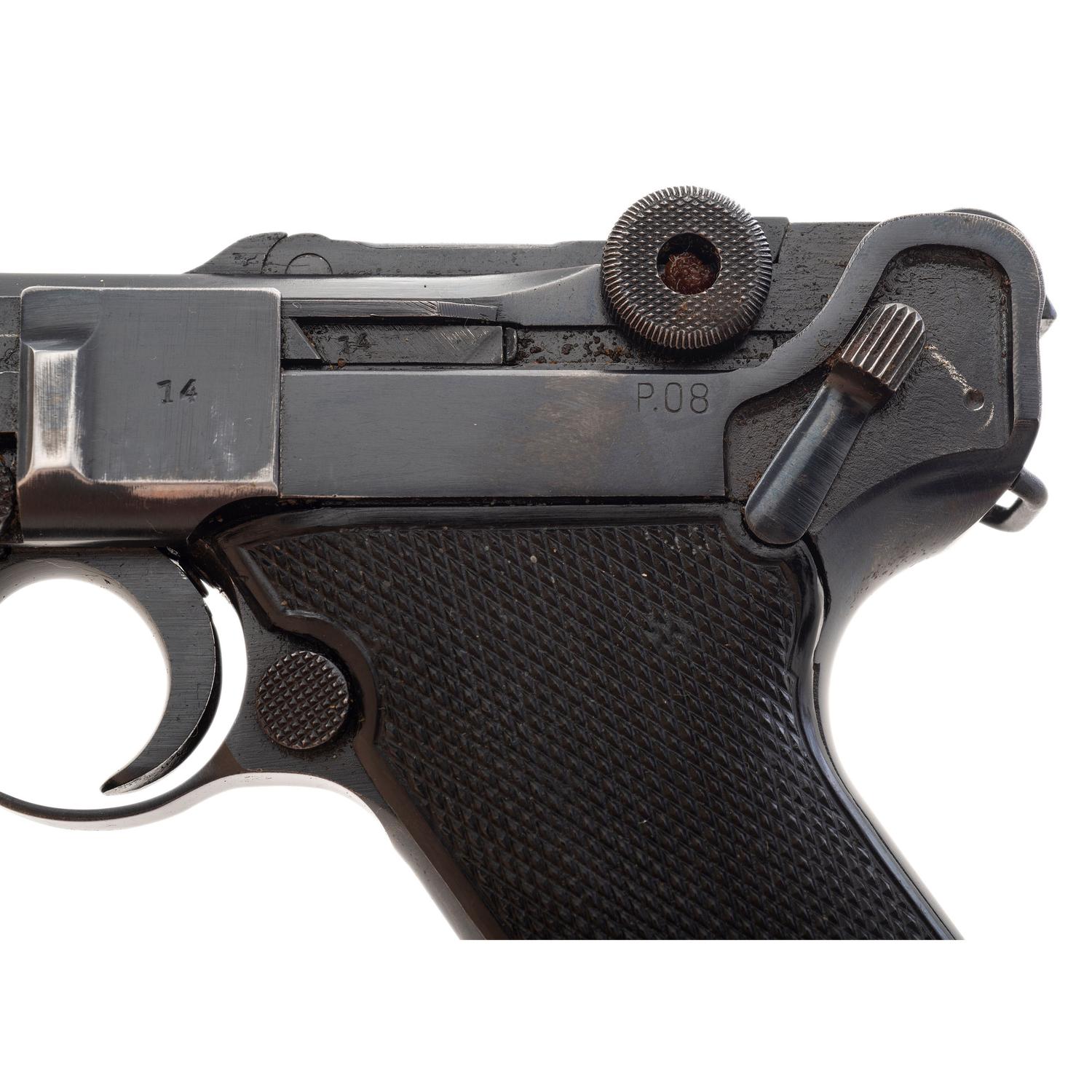 **Mauser byf-Code 41 Dated All Matching P.08 "Black Widow" Pistol with Holster & Spare Magazine
