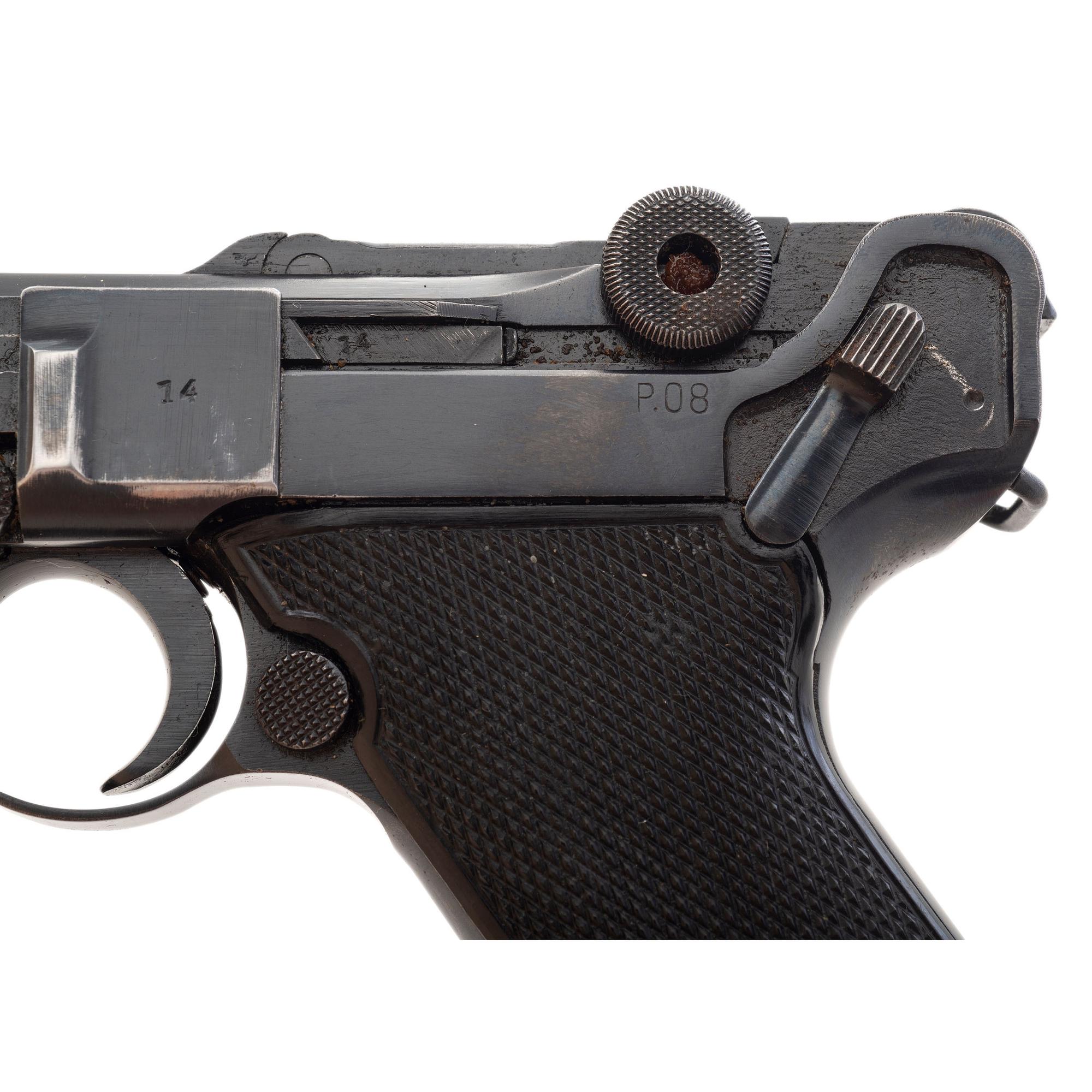 **Mauser byf-Code 41 Dated All Matching P.08 "Black Widow" Pistol with Holster & Spare Magazine