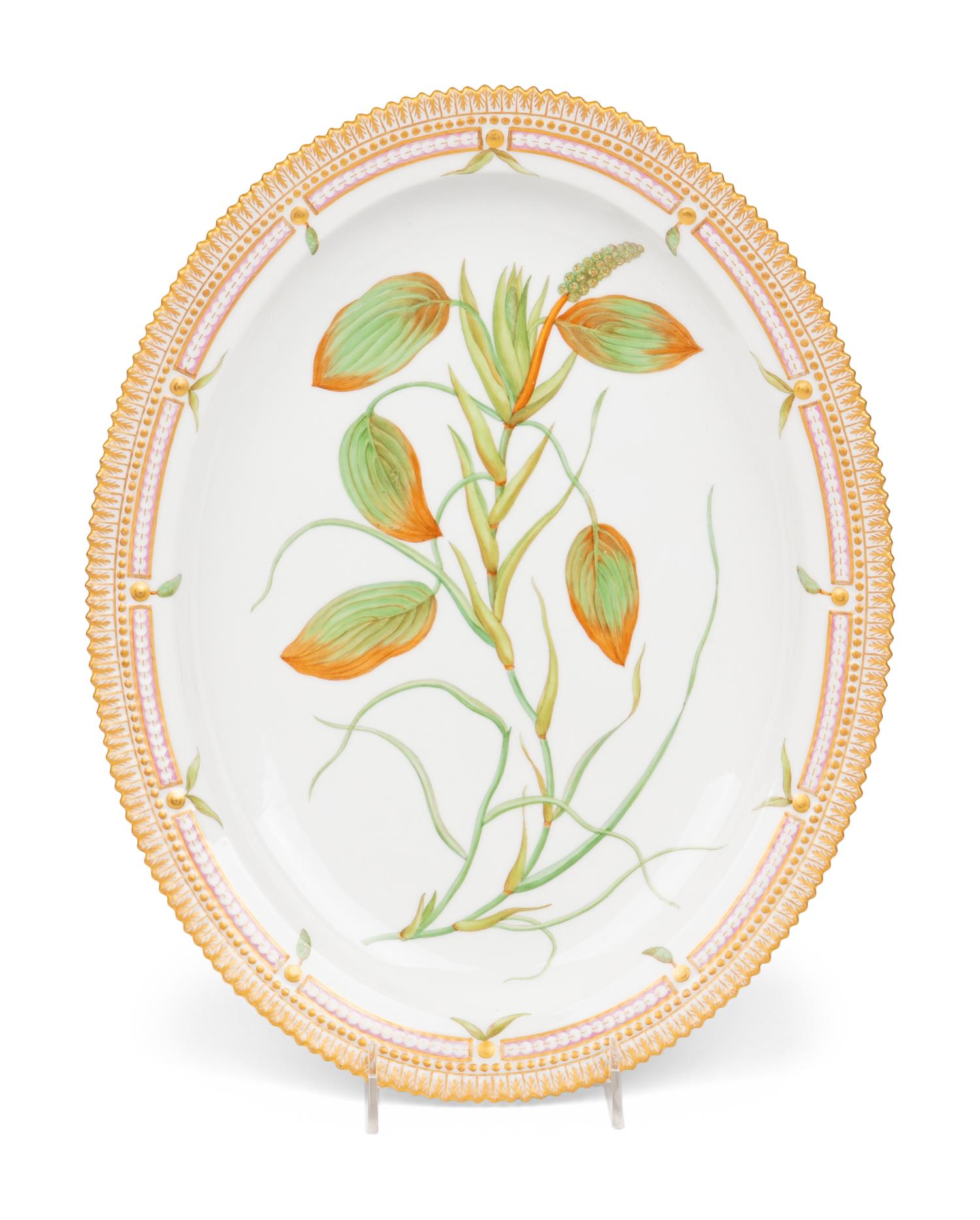 Two Royal Copenhagen Flora Danica Porcelain Serving Platters