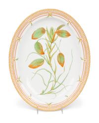 Two Royal Copenhagen Flora Danica Porcelain Serving Platters
