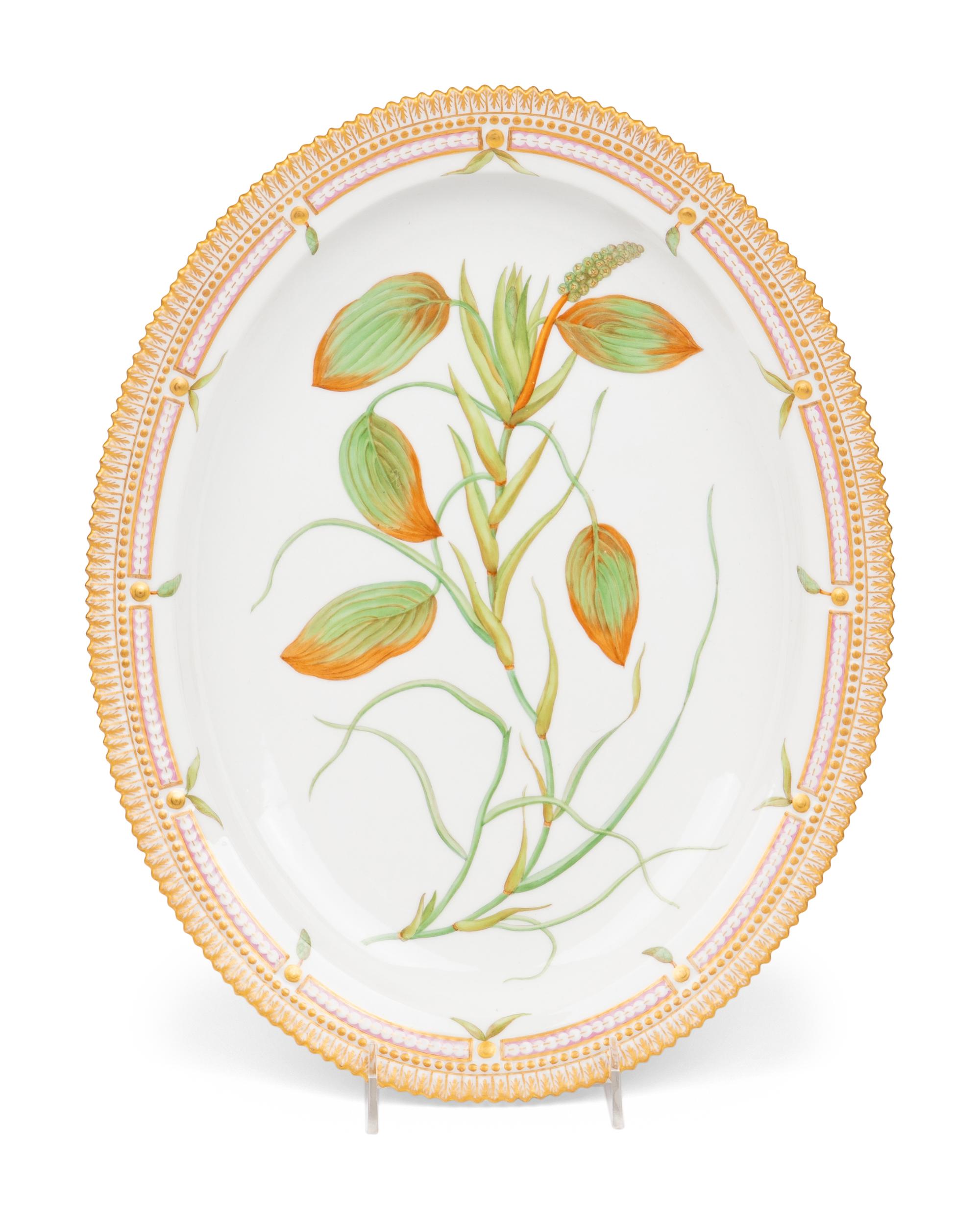 Two Royal Copenhagen Flora Danica Porcelain Serving Platters