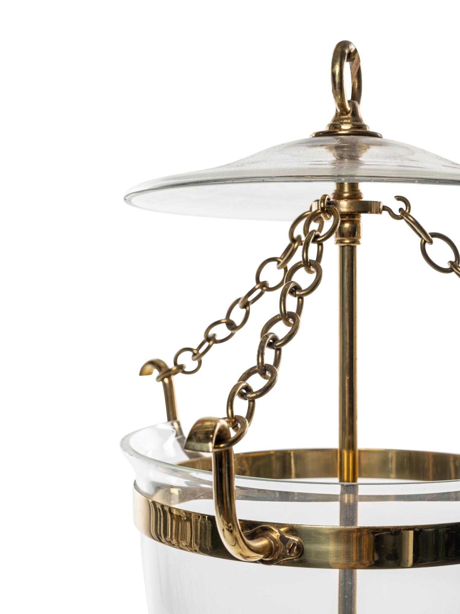 A Gilt Metal Hall Lantern