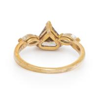 FANCY BROWN DIAMOND, DIAMOND, AND YELLOW GOLD RING