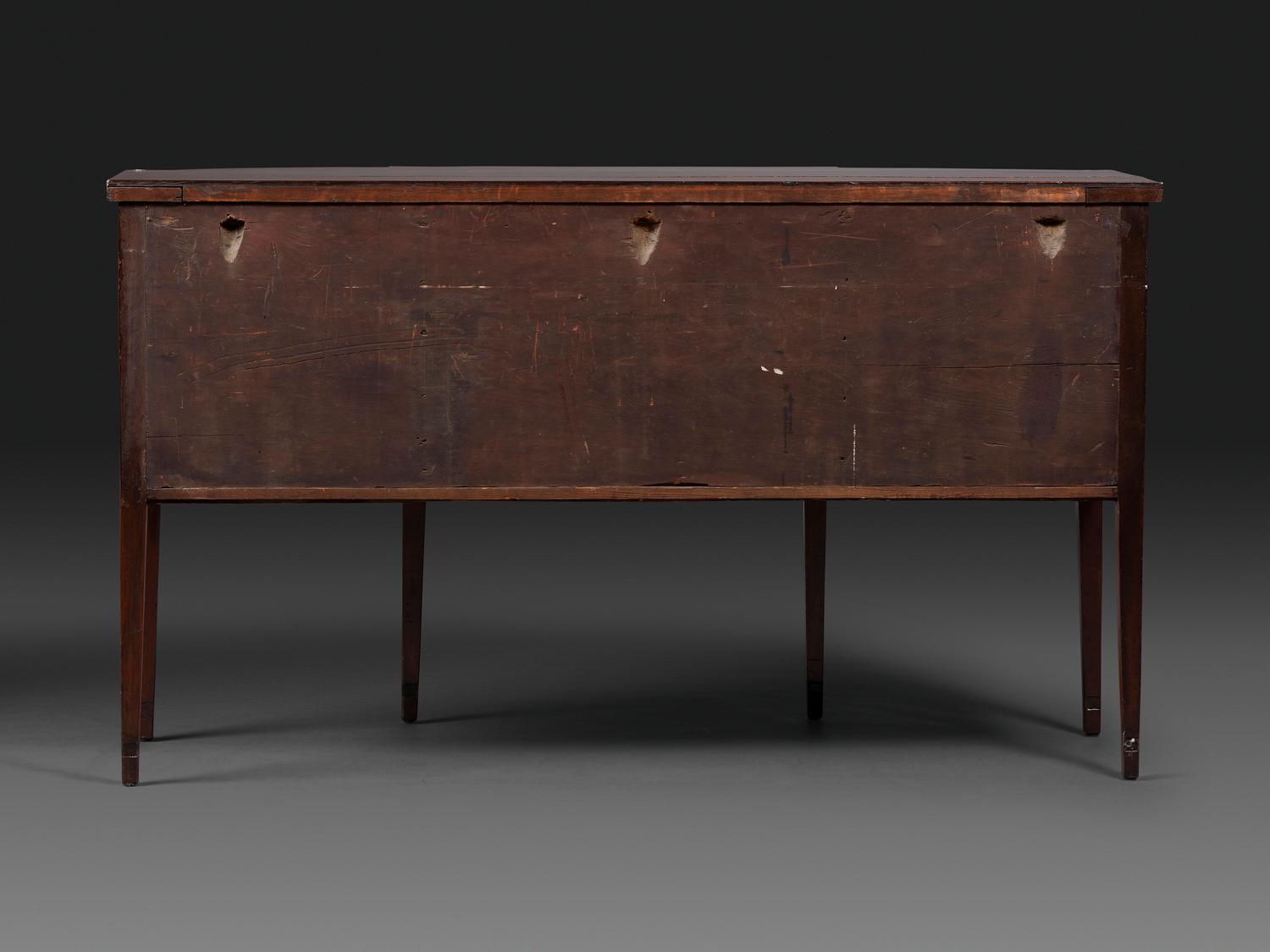 A Federal Inlaid and Figured Mahogany Sideboard