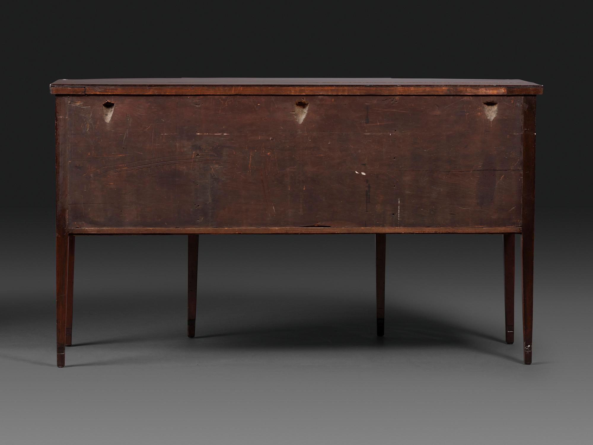 A Federal Inlaid and Figured Mahogany Sideboard