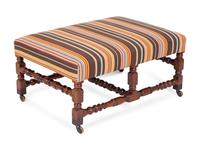 An English Turned Walnut Bench