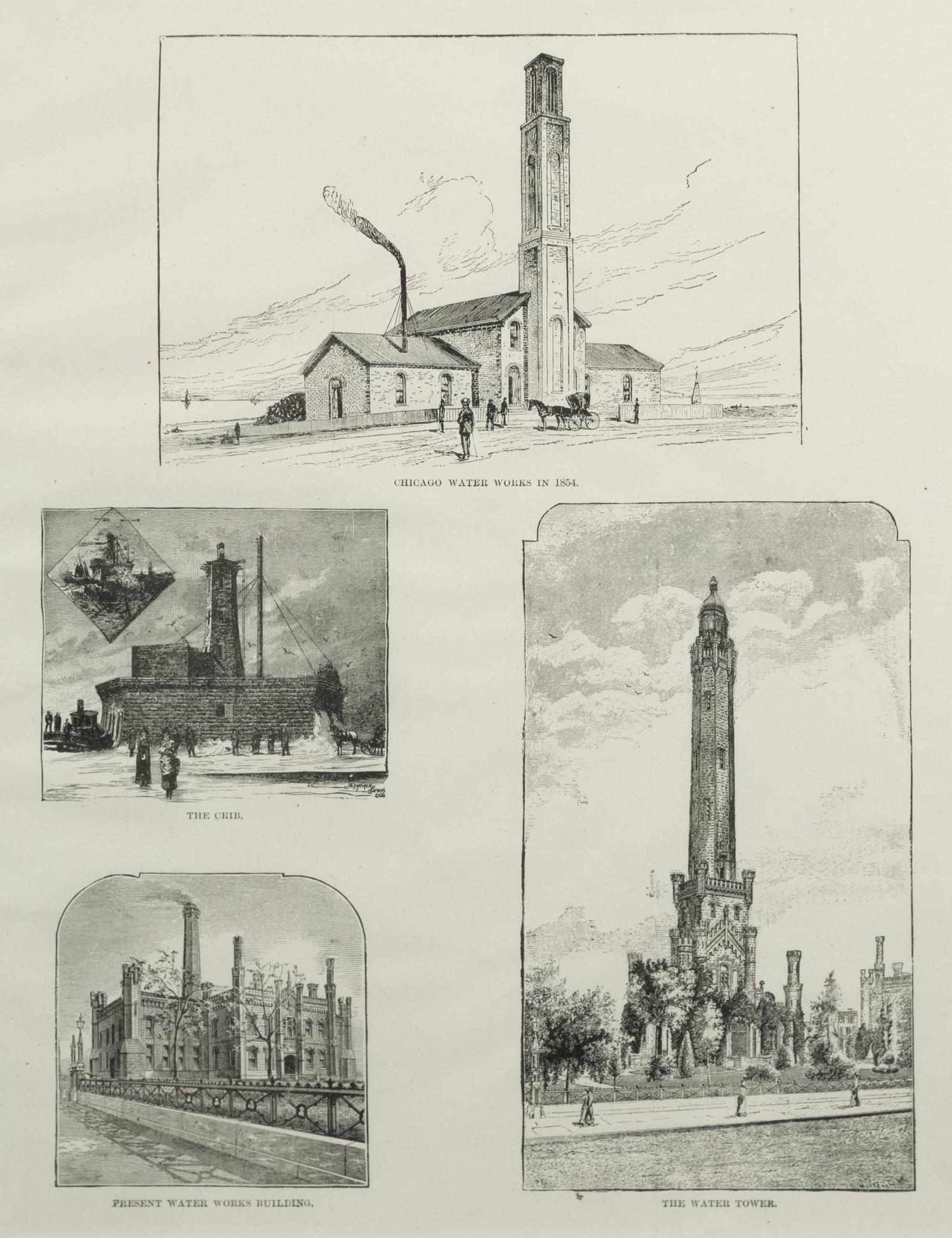[ART AND ARCHITECTURE]. A group of 15 woodcut scenes of Chicago by R.R. Donnelly & Sons and others.