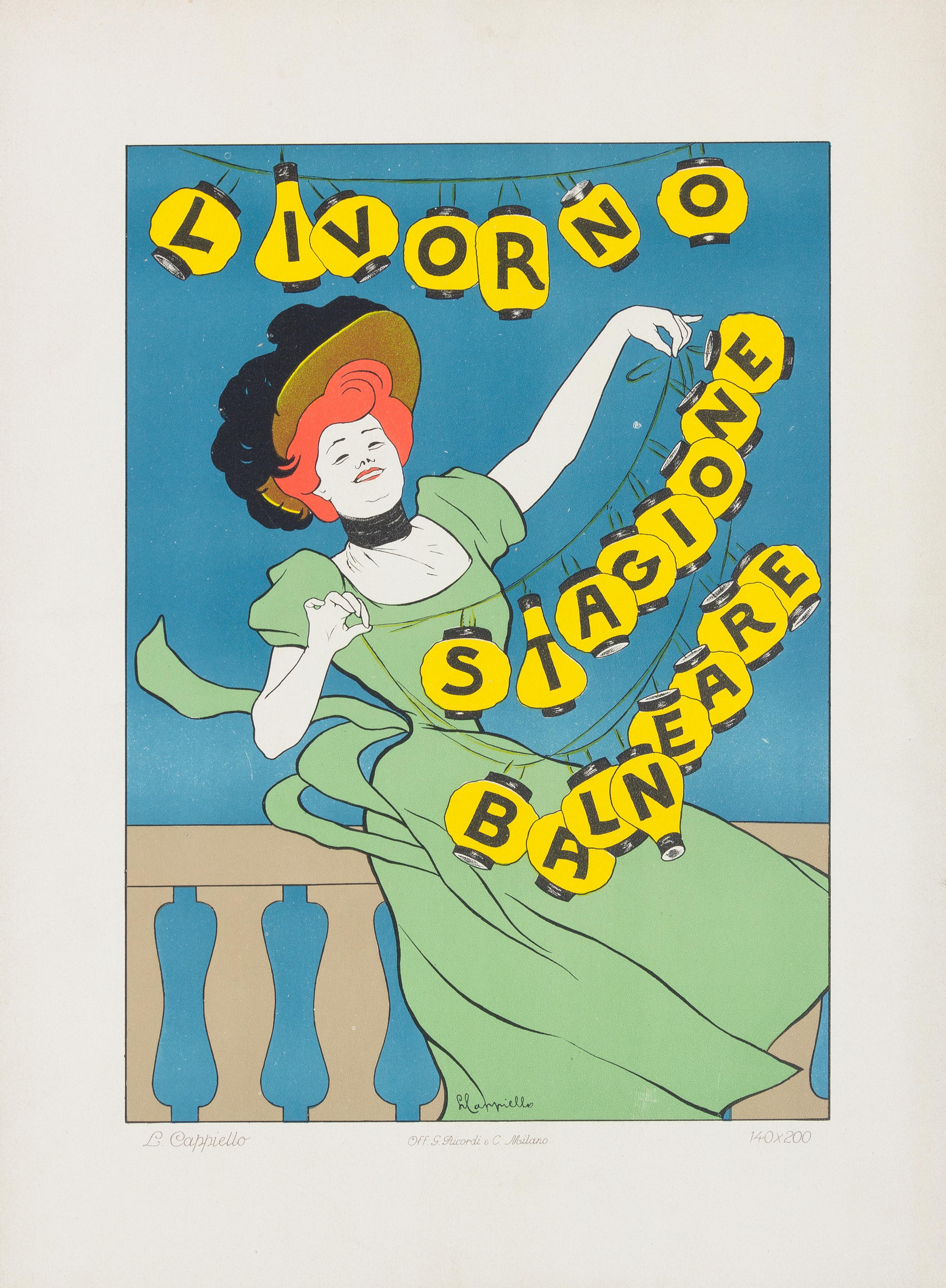 [RICORDI PORTFOLIO]. A group of 50 lithographic plates recreating the Ricordi firm's poster art. Milan: Ricordi, ca 1914.