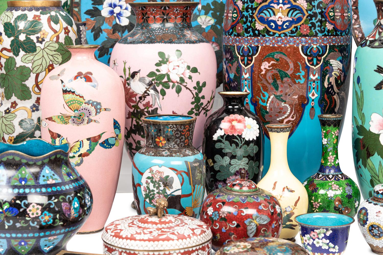 34 Japanese Cloisonné Articles