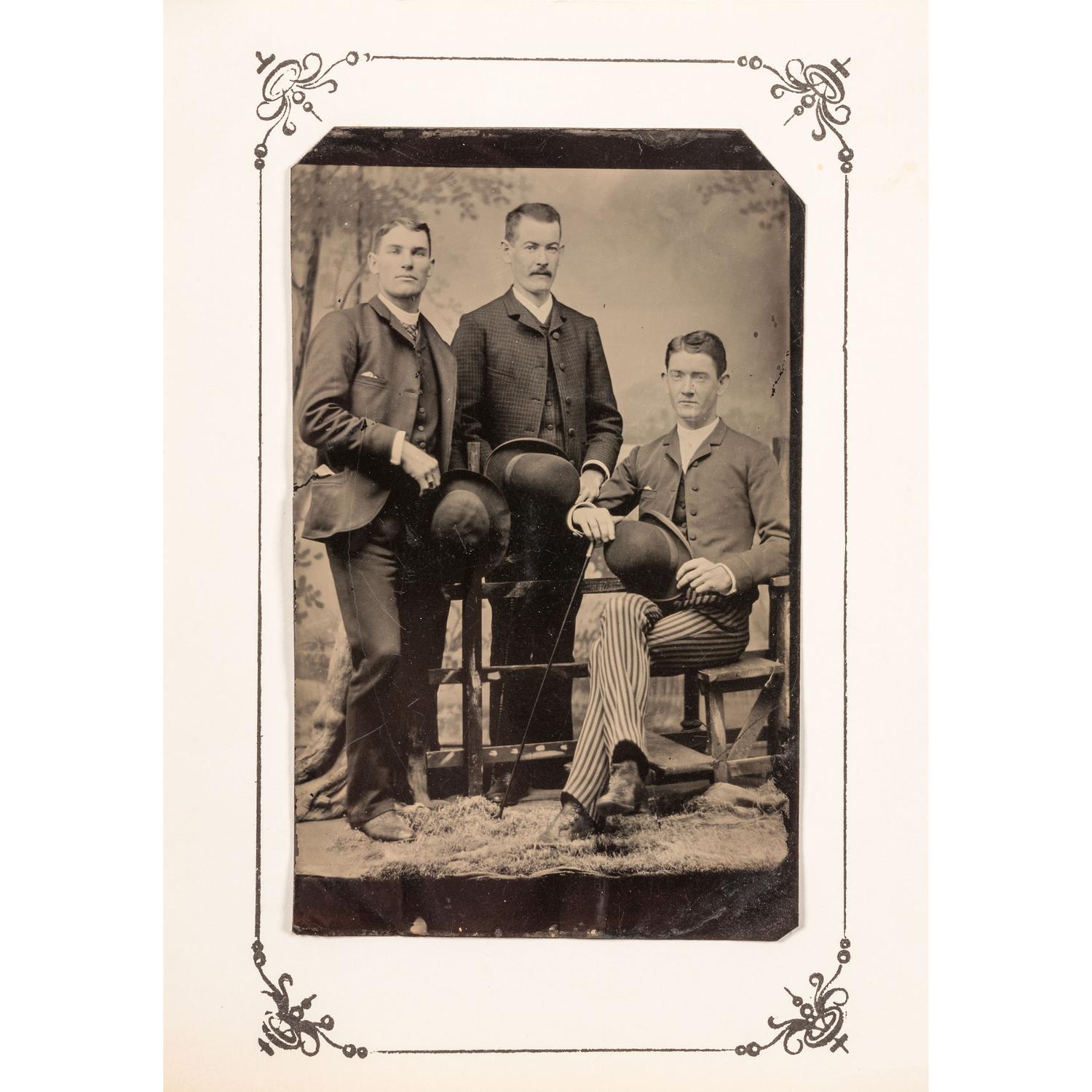 [EARLY PHOTOGRAPHY - PORTRAITURE]. A large group of over 240 portraits of men, primarily cabinet cards, comprising: