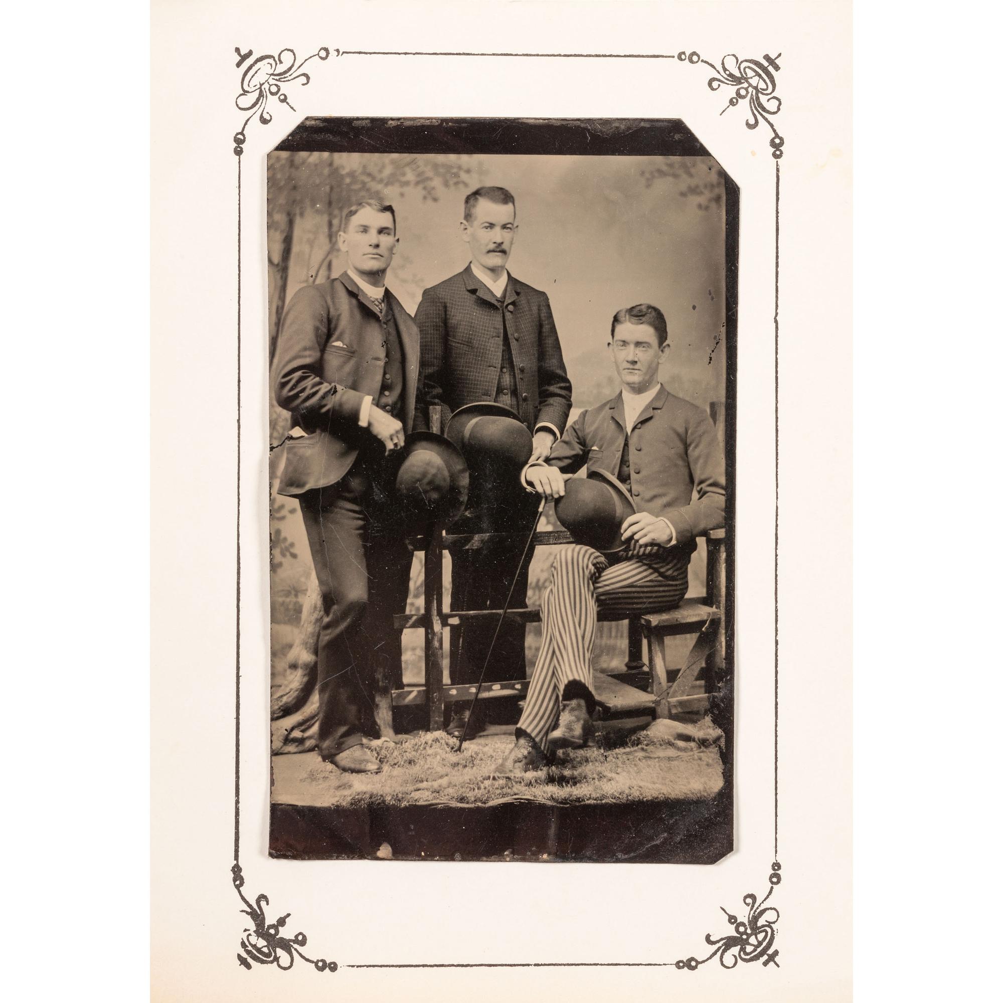 [EARLY PHOTOGRAPHY - PORTRAITURE]. A large group of over 240 portraits of men, primarily cabinet cards, comprising: