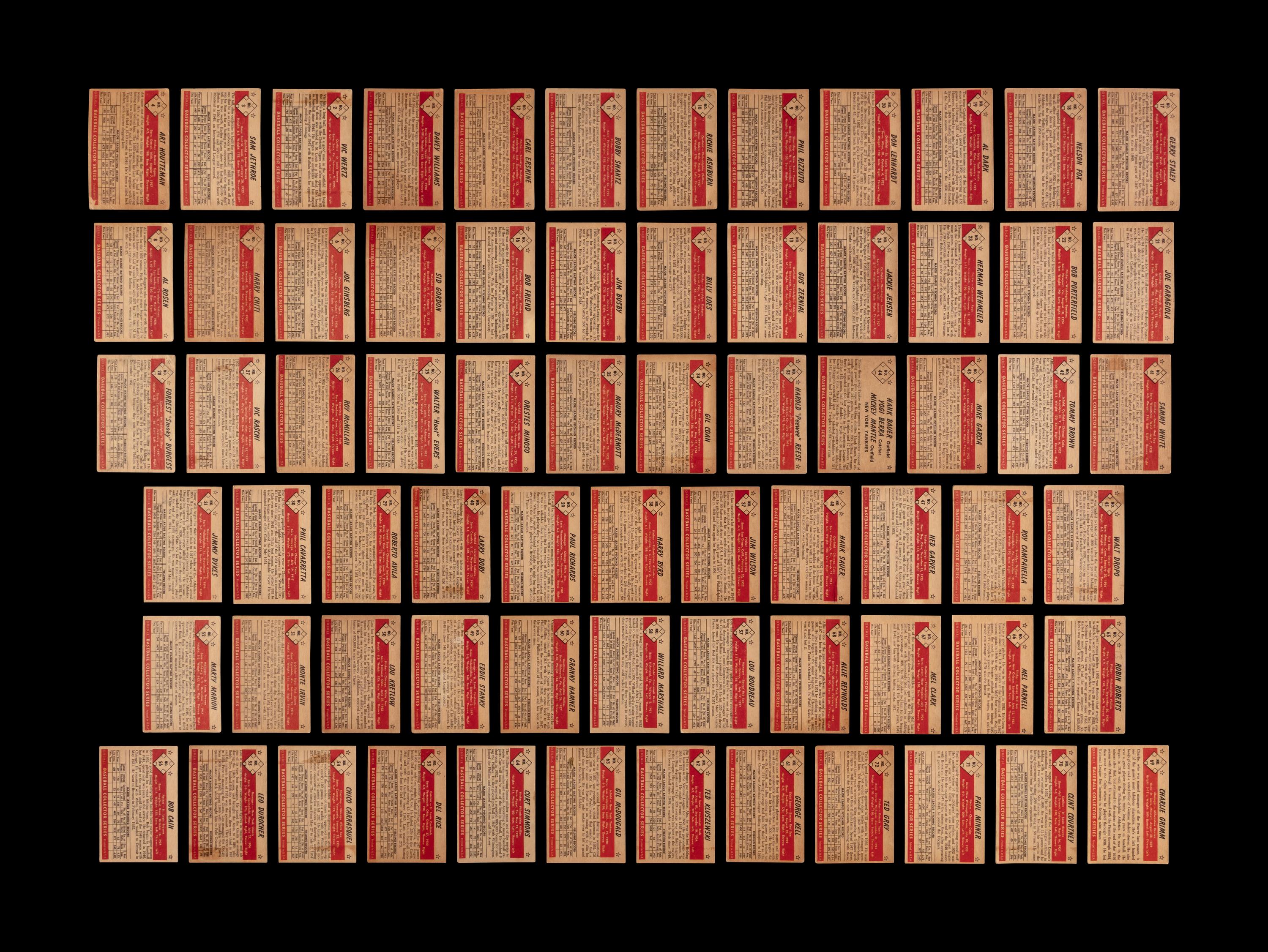 A Near Set of 1953 Bowman Color Baseball Cards (158/160)