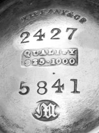 An American Silver Creamer and Footed Bowl, Tiffany & Co., New York, NY, each having a foliate decorated band along the body and foot,