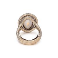 FANCY YELLOW DIAMOND AND DIAMOND RING