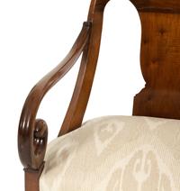 A Pair of Empire Style Mahogany Arm Chairs