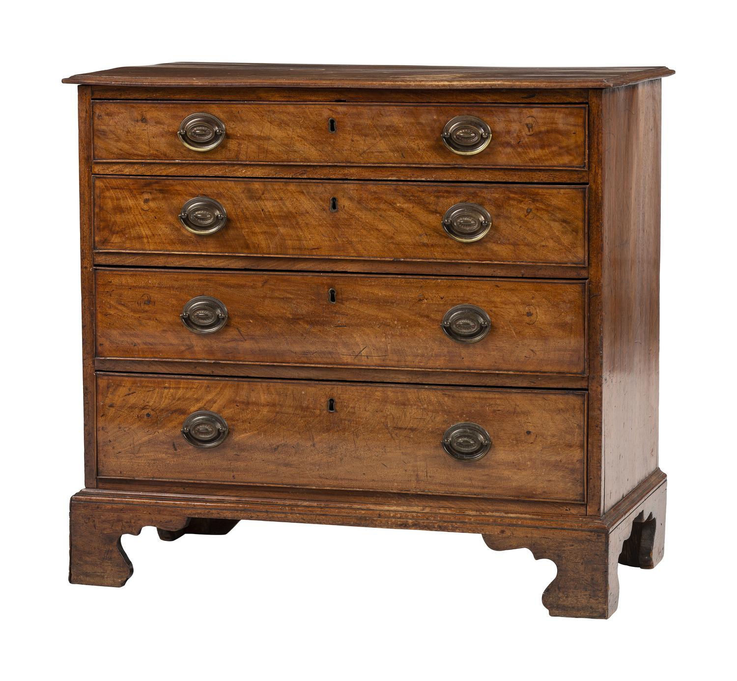 A George III Mahogany Four-Drawer Chest