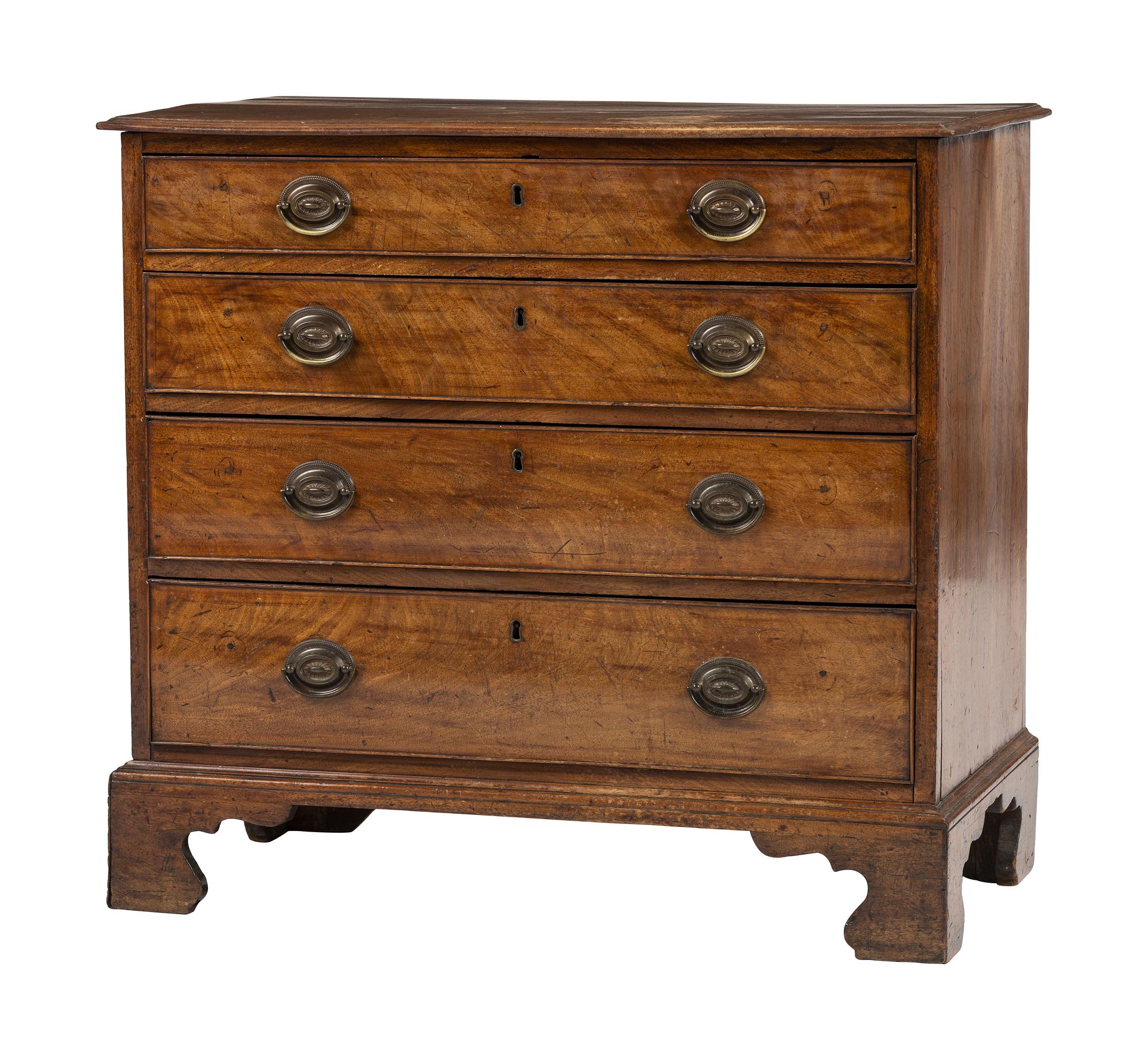 A George III Mahogany Four-Drawer Chest